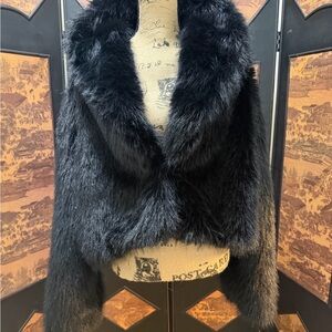 Black Faux Fur Teddy Jacket